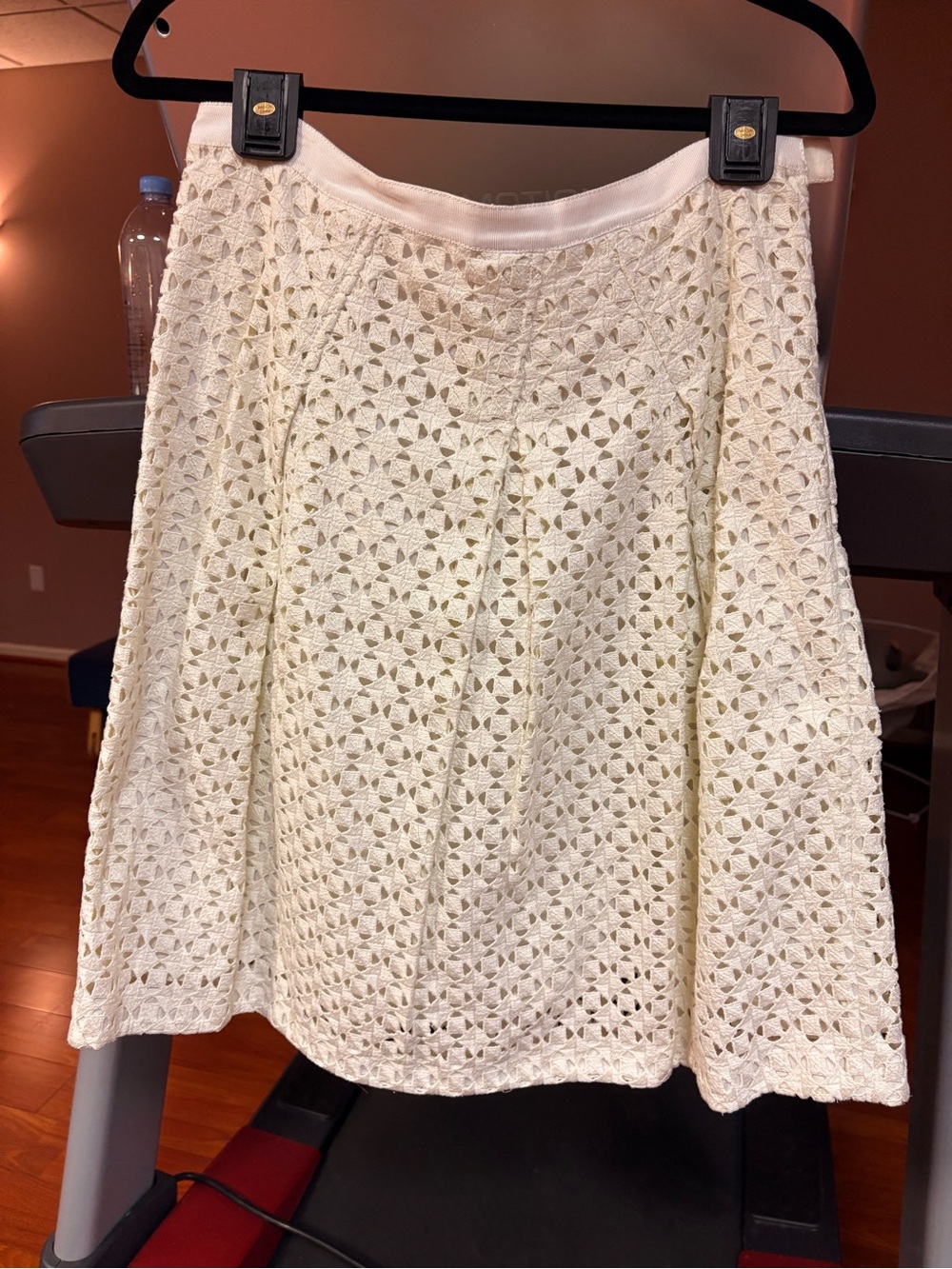 Tory Burch Cream Crochet A-Line Skirt